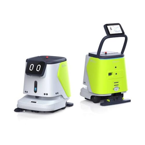 白色全自動集塵座掃拖機器人
